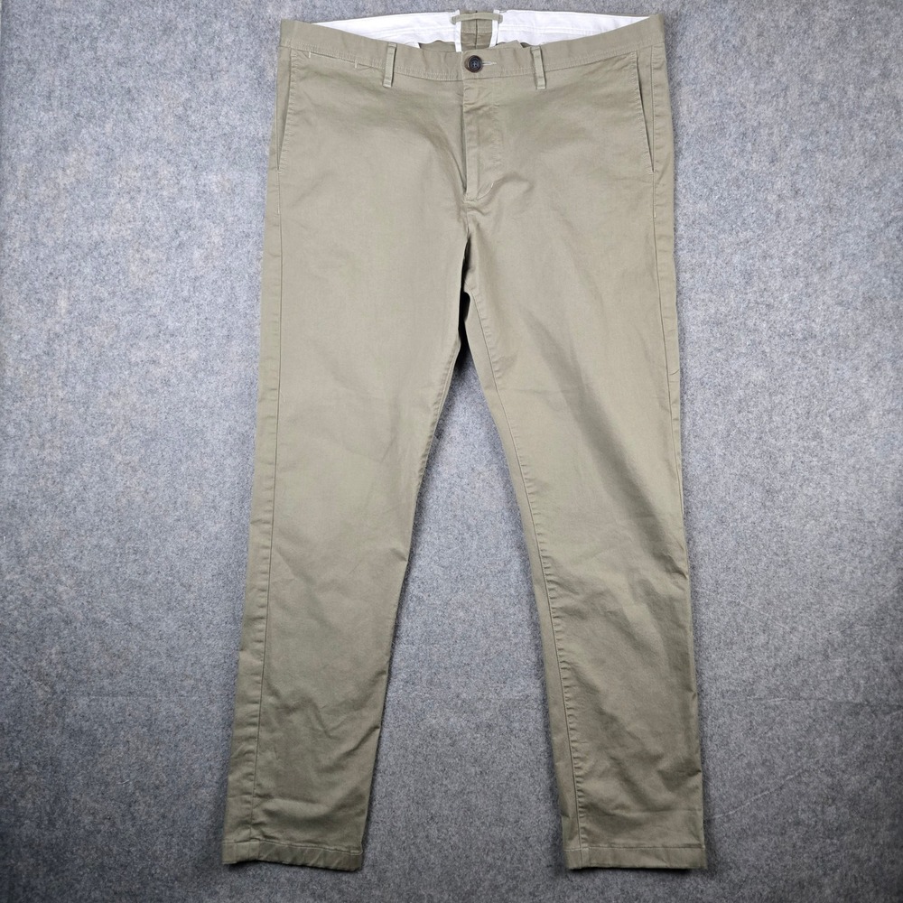 Proper Cloth Chino Pants Mens 40x31 Khaki Stretch Cotton Twill Trousers Workwear